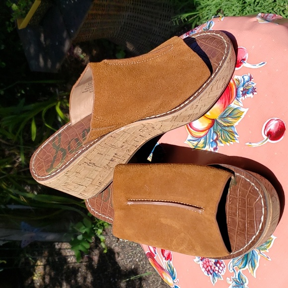 Sam Edelman Suede Ranger Wedge Sandals Size 9 - Picture 15 of 16